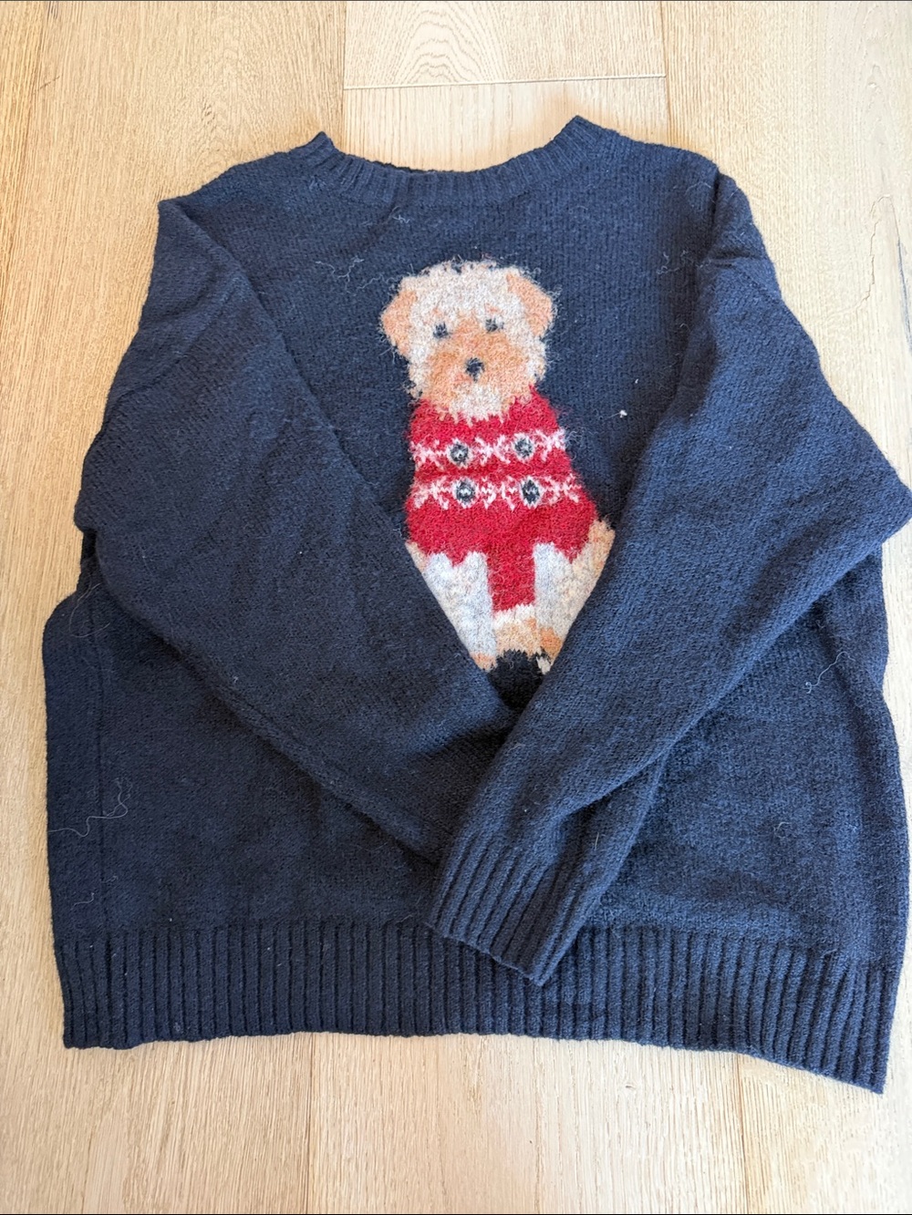 Target Navy Crewneck Sweater with Red Dog Motif